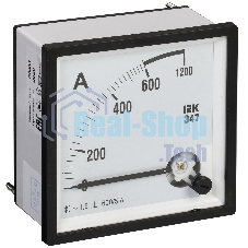 Амперметр Э47 72х72мм 600/5А кл. точн. 1.5 IEK IPA10-6-0600-E