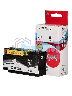 Струйный картридж Sakura CZ133A (№711 Black) для HP, черный, 73 мл.
