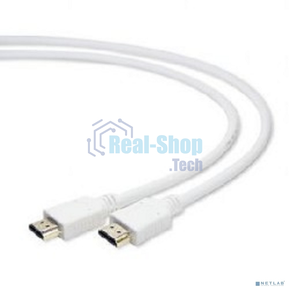Кабель Cablexpert HDMI CC-HDMI4-W-6, 19M/19M, v2.0, медь, позол.разъемы, экран, 1.8м, белый, пакет