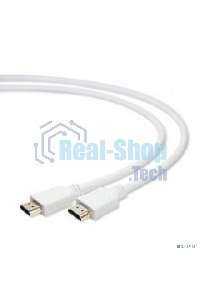 Кабель Cablexpert HDMI CC-HDMI4-W-6, 19M/19M, v2.0, медь, позол.разъемы, экран, 1.8м, белый, пакет