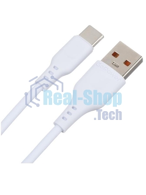 Кабель GoPower GP01T USB (m)-Type-C (m) 1.0м 2.4A ПВХ белый (1/800)