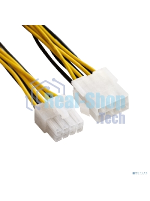 Удлинитель кабеля питания материнской платы +12V ExeGate EX-EXT-8M8F-0.3 (8pin EPS12V M/8pin EPS12V F, 0,3м)