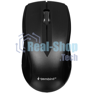 Мышь беспроводная Gembird MUSW-320 черный, 1000 dpi, радиоканал, USB, кнопки - 3