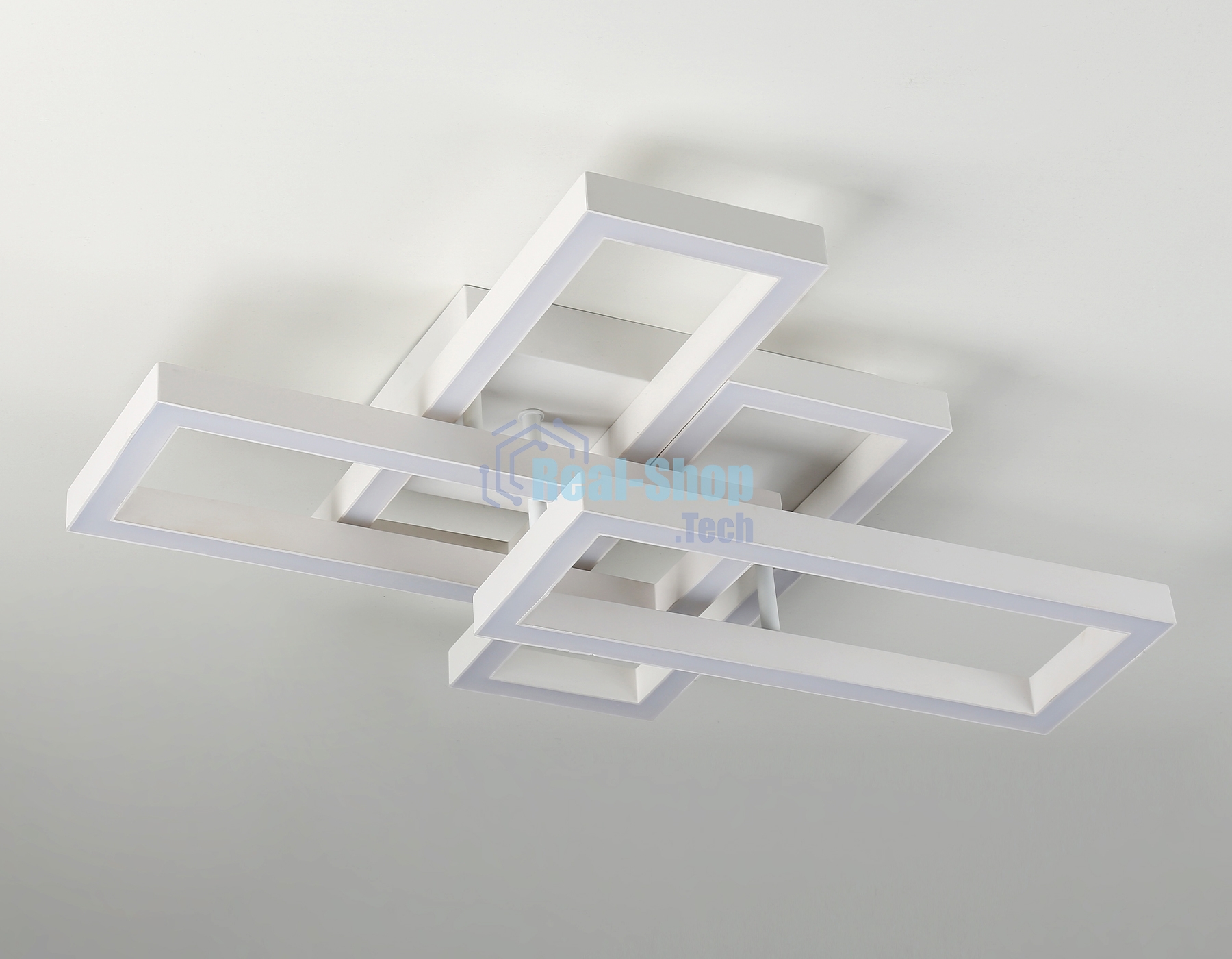 Потолочный светодиодный светильник Ambrella light FA1001/2+2 WH белый 65W 3000K-6400K 550*453*130 (ПДУ ИК)