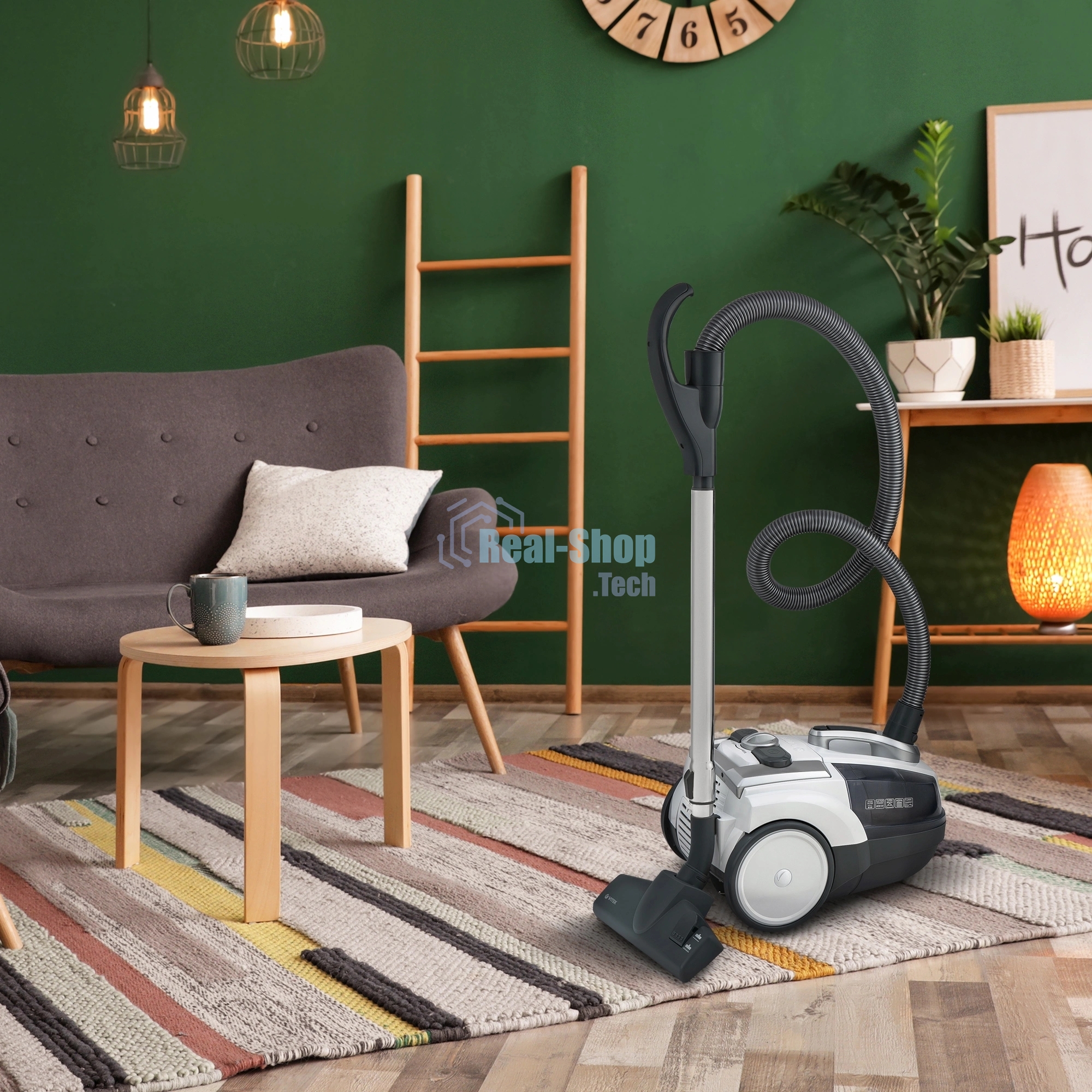 Пылесос Vitek VT-1833-01-PR жемчужный, 400/1800 Вт, уборка сухая, пылесборник контейнер 3.5 л