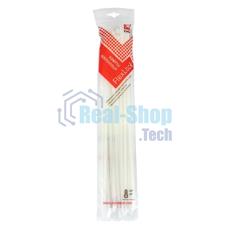 Хомут EKF plc-fl-ctsw-4.8x300 P6.6 стандартный (б), 4.8x300 (100шт) FlexLock PROxima