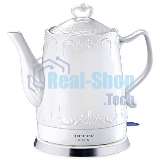Чайник керамический Delta LUX DL-1236 белый