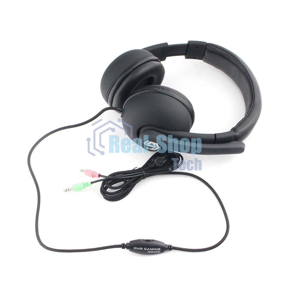Гарнитура проводная игровая Gembird MHS-G220 черный soft touch регулировка громкости кабель 2м