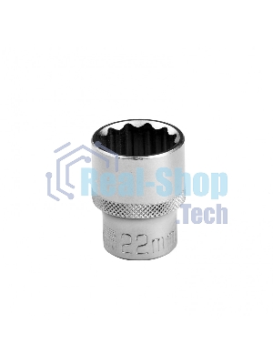 Головка торцевая Stels 22 мм, 12-гранная, CrV, под квадрат 1/2