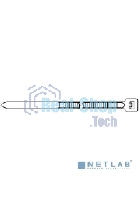 Стяжка Hyperline GT-250IBC нейлоновая неоткрывающаяся, безгалогенная (halogen free), 250x3.6 мм, черная, (100 шт)
