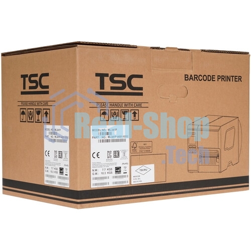 Принтер этикеток TSC ML341P (ML341P-A001-0202) стационарный, термотрансферная печать и прямая термопечать, 300 dpi, 152 мм/сек, Ethernet, RS-232, USB, Wi-Fi, черный