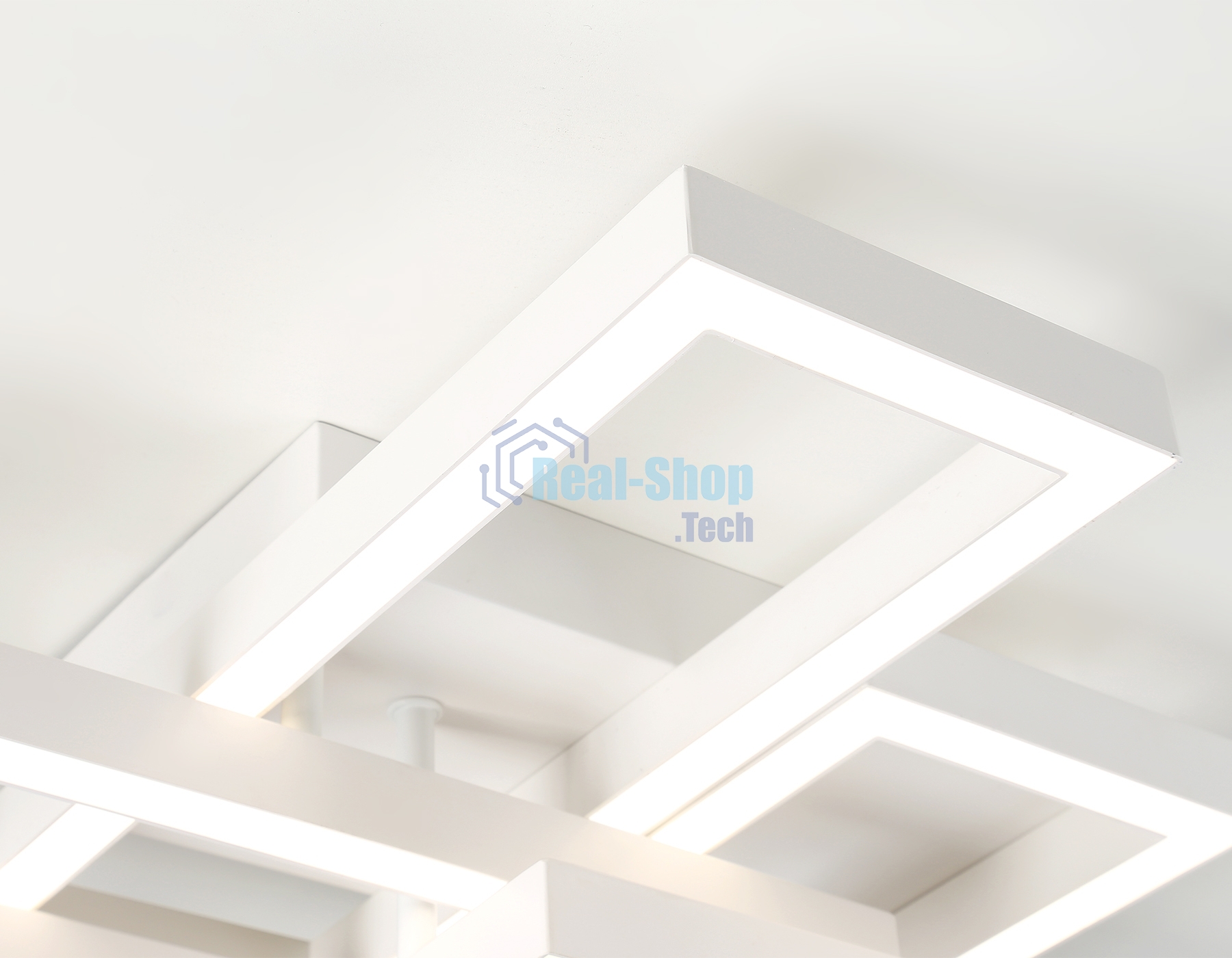 Потолочный светодиодный светильник Ambrella light FA1001/2+2 WH белый 65W 3000K-6400K 550*453*130 (ПДУ ИК)