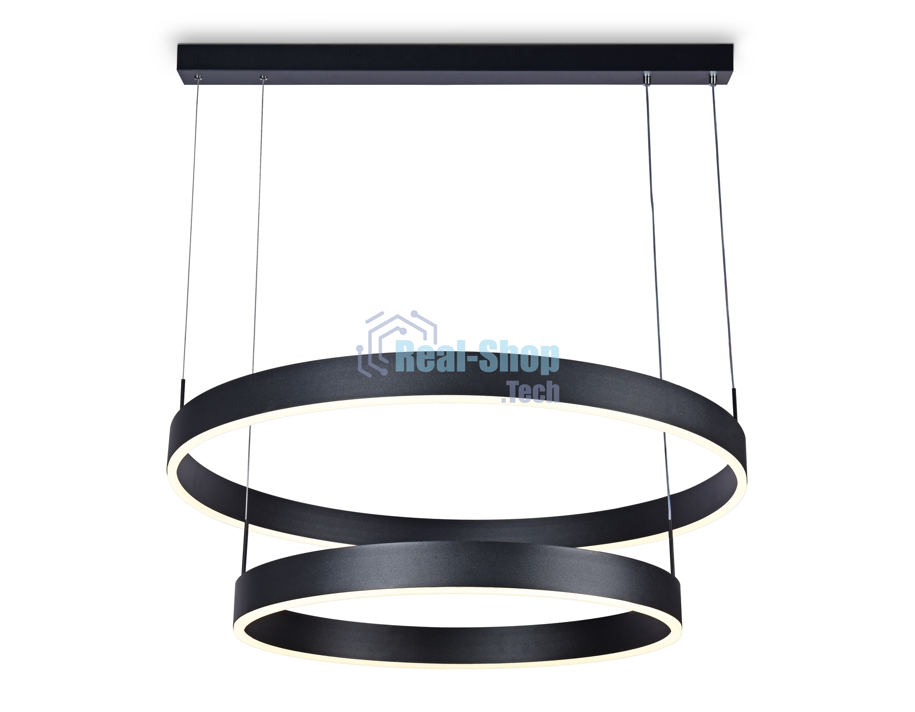 Светильник Ambrella light FA6618/2 BK черный 119W D600/800*750 (ПДУ РАДИО 2.4G)