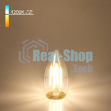 BLE2706/ светодиодная лампа Свеча F 9W 4200K E27 (C35 прозрачный)