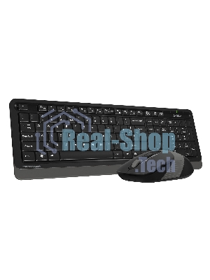 Комплект клавиатура+мышь A4Tech FStyler FG1010S беспроводной, USB, 2000 DPI, чёрный/серый