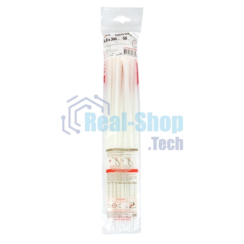 Хомут EKF plc-fl-ctsw-4.8x300 P6.6 стандартный (б), 4.8x300 (100шт) FlexLock PROxima