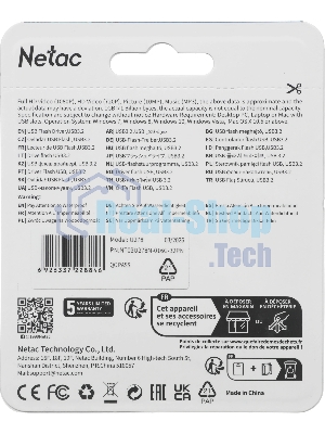 Флешка USB Netac U278 (NT03U278N-016G-32PN), 16Gb, USB 3.0, R/W 90/45, серебристый/черный