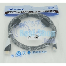 Кабель HDMI Ver.1.4 черный jack HDMI(19pin)/HDMI(19pin) 1.8м феррит.кольца позолоченные контакты