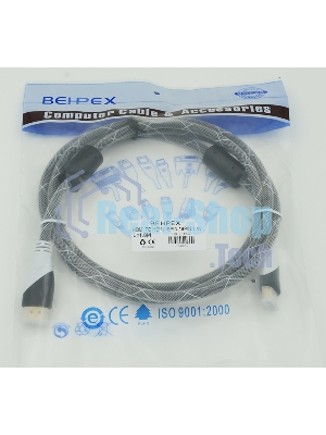 Кабель HDMI Ver.1.4 черный jack HDMI(19pin)/HDMI(19pin) 1.8м феррит.кольца позолоченные контакты