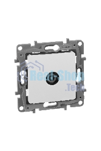 Розетка телевизионная проходная, 15дБ, бел. ETIKA