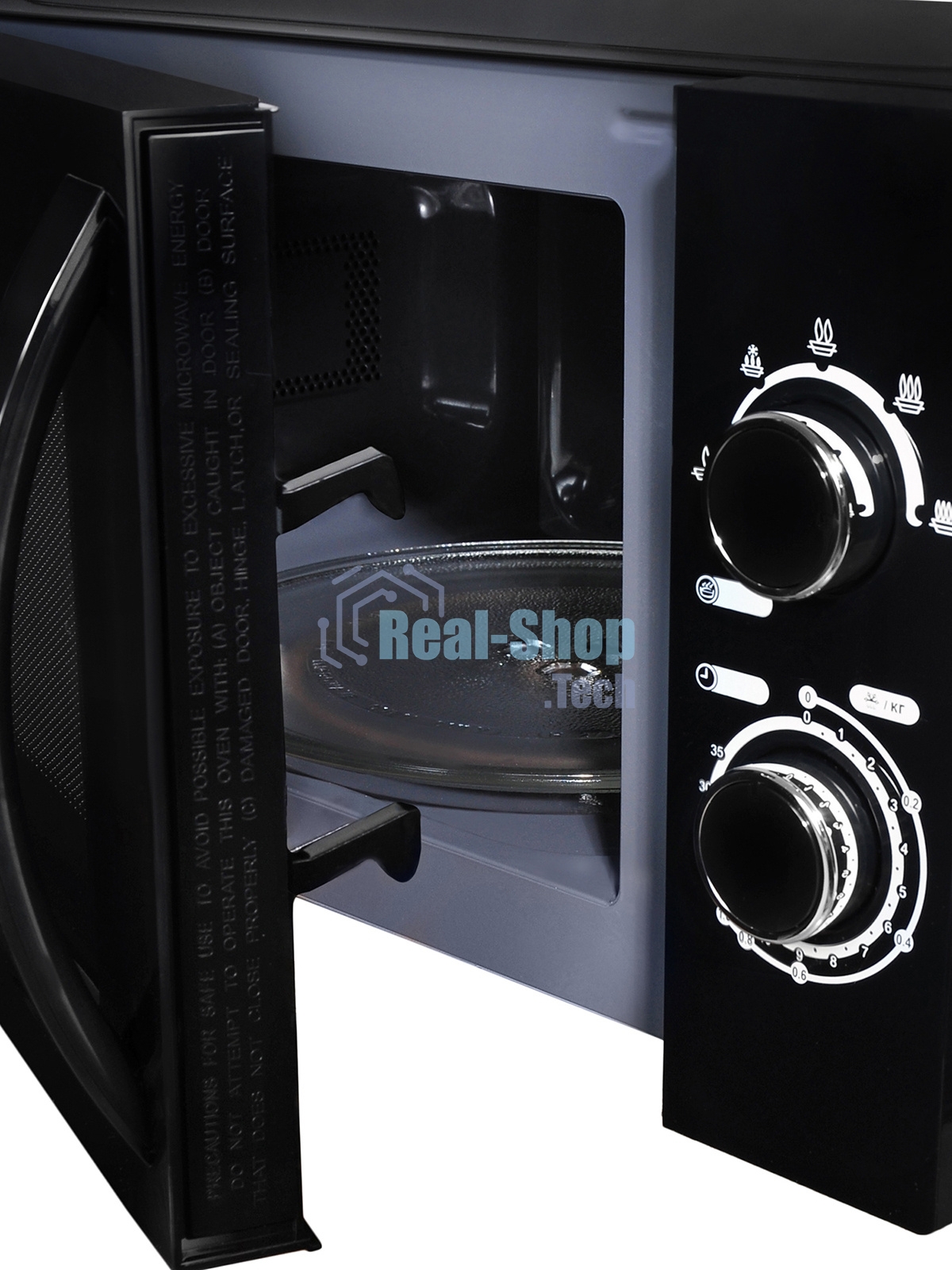 Микроволновая печь Hyundai HYM-M2063 черный, 20 л, 700 Вт, переключатели - поворотный механизм