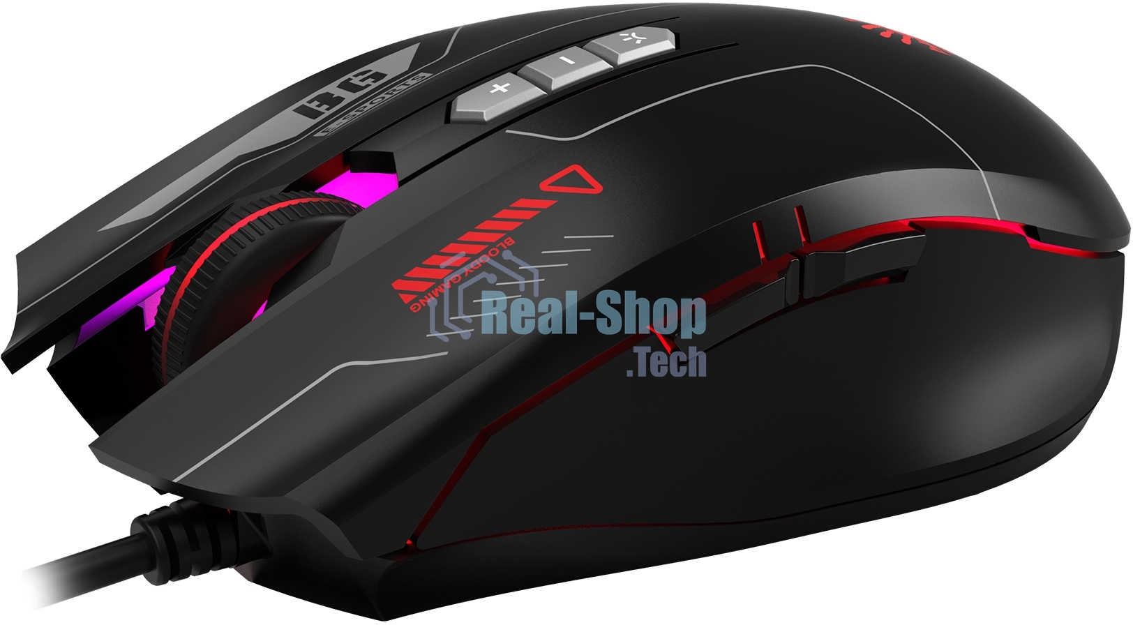 Мышь проводная A4Tech Bloody ES7 черный, 6000 dpi, USB, кнопки - 8