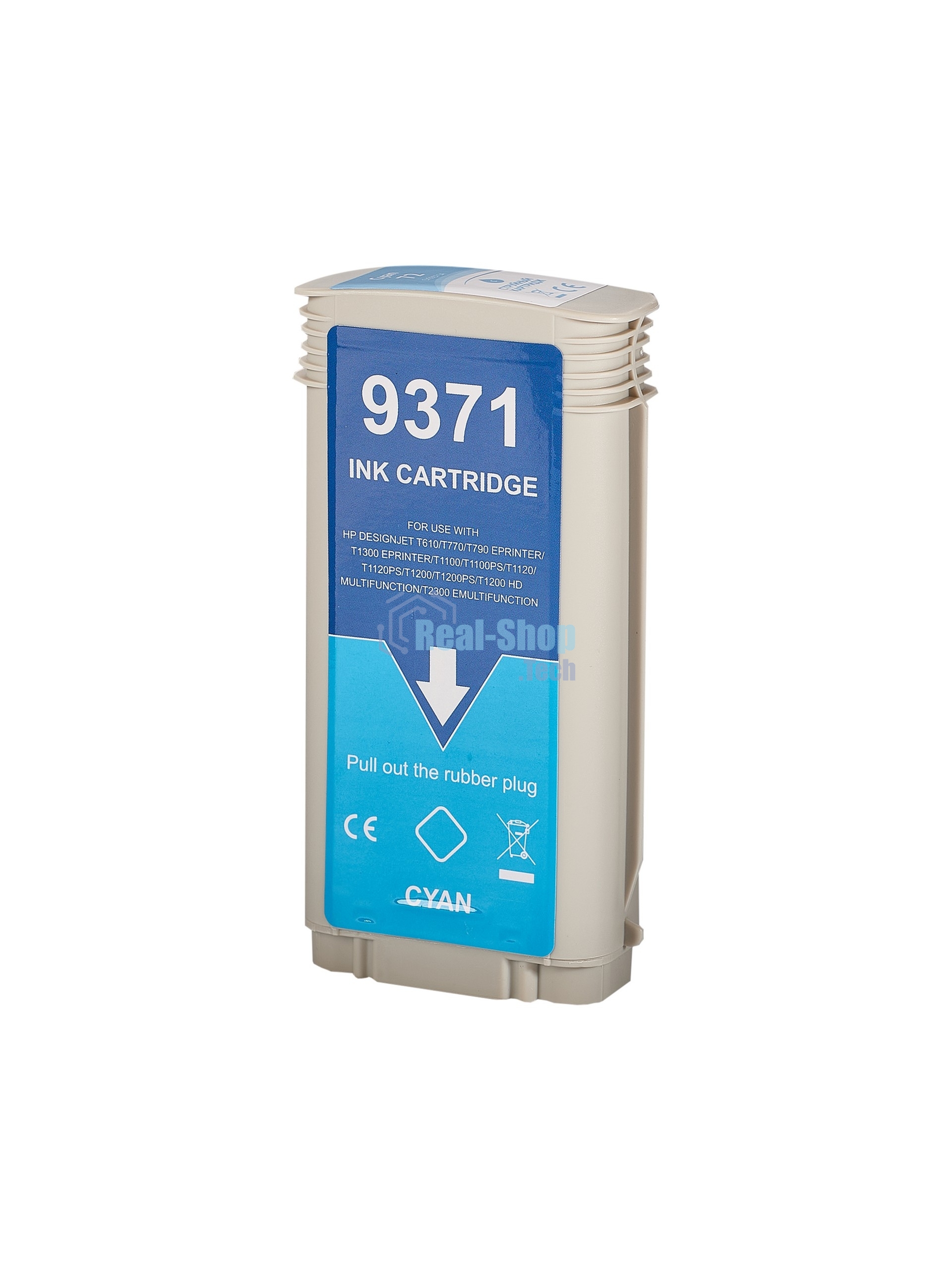 Картридж струйный Sakura C9371A (№72 Cyan) для HP, голубой, 130 мл.