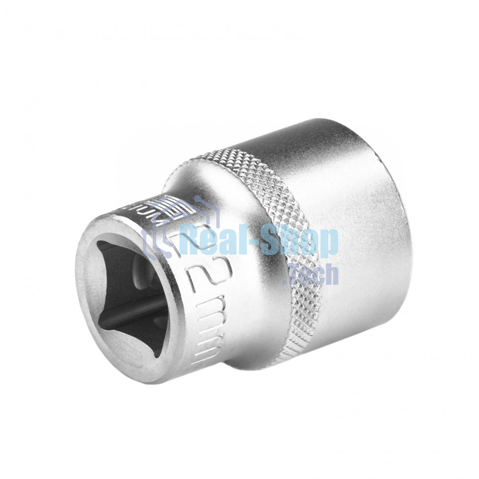 Головка торцевая, 22 мм, 12-гранная, CrV, под квадрат 1/2