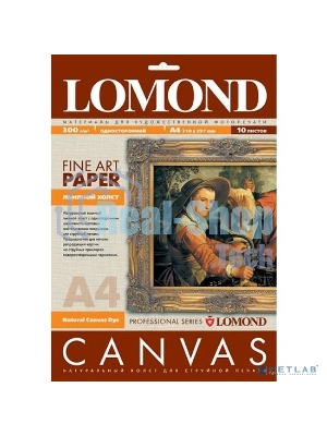 Холст Lomond 0908411 A4/300г/м2/10л./белый матовое лен для струйной печати
