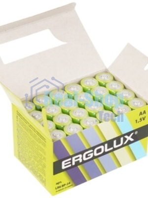 Элемент питания алкалиновый Ergolux LR6 Alkaline BP-24 (уп.24шт)