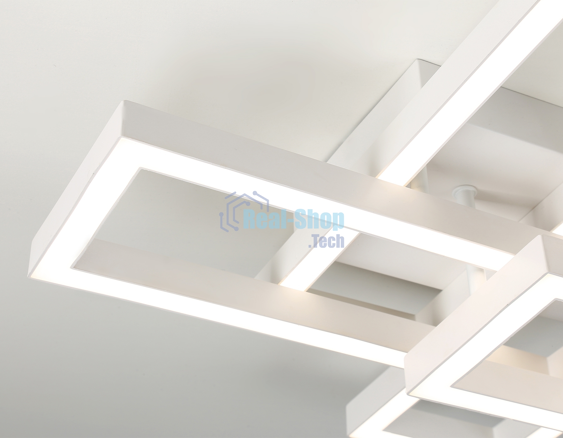 Потолочный светодиодный светильник Ambrella light FA1001/2+2 WH белый 65W 3000K-6400K 550*453*130 (ПДУ ИК)