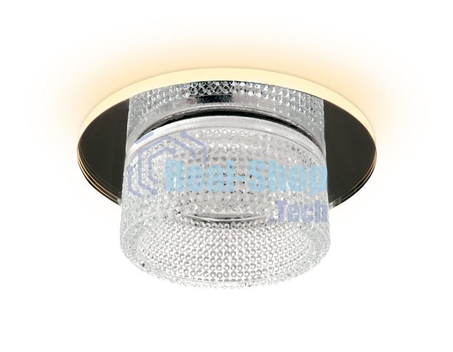 Светильник Ambrella light TN350 CH/CL хром/прозрачный GU5.3+3W (LED WHITE) D95*45