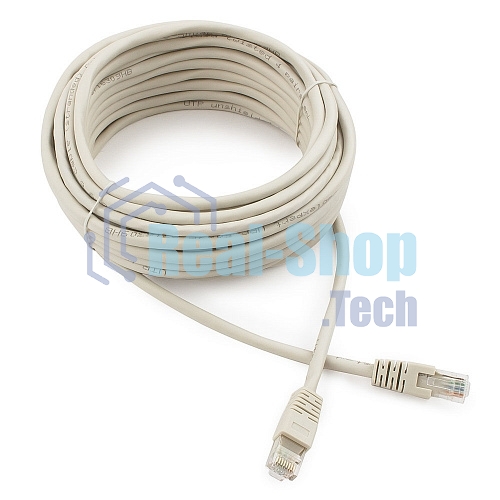 Патч-корд UTP Cablexpert PP6U-10M cat.6, 10м, литой, многожильный, серый