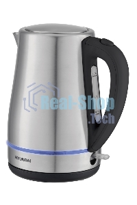 Чайник электрический Hyundai HYK-S3020 1.7л. 2200Вт серебристый матовый/черный (корпус: металл)