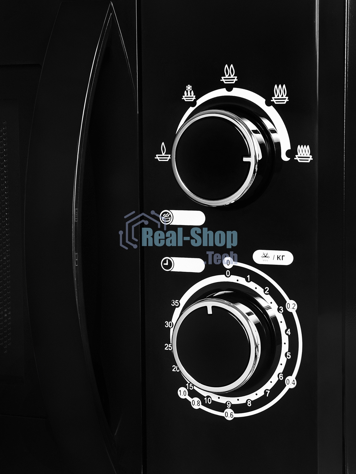 Микроволновая печь Hyundai HYM-M2063 черный, 20 л, 700 Вт, переключатели - поворотный механизм