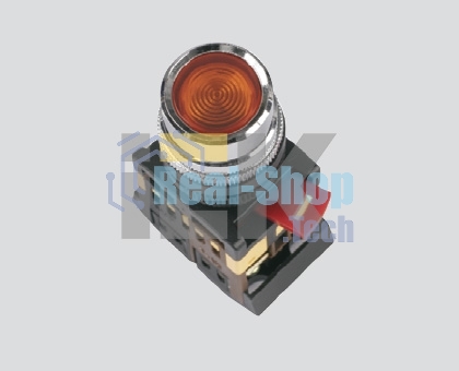 Кнопка ABLF-22 красный d22мм неон/240В 1з+1р IEK