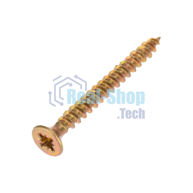 Саморез универсальный Kranz 3х30, желтый цинк, пакет (20шт.)