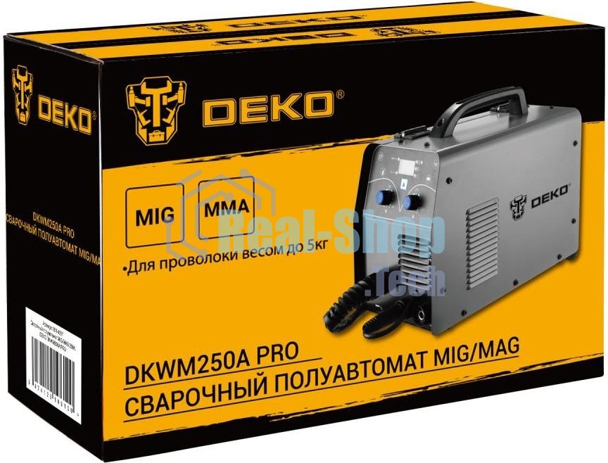 Сварочный полуавтомат Deko DKWM250A MIG-MAG/ММА 7кВт