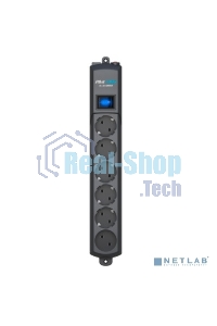 Сетевой фильтр Surge protector Pilot S Max (5 euros + 1GP), 15A/3.5kVA, automatic, 1.8 m, graphite