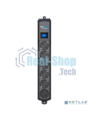 Сетевой фильтр Surge protector Pilot S Max (5 euros + 1GP), 15A/3.5kVA, automatic, 1.8 m, graphite