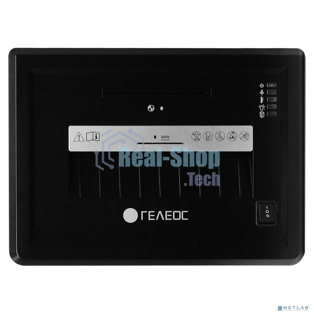 Шредер ГЕЛЕОС УМ26-2, (DIN P-2), полоса 3,9мм, 17-21 лист (70г/м2), CD/пл.карты/скрепки/скобы, 26 литров