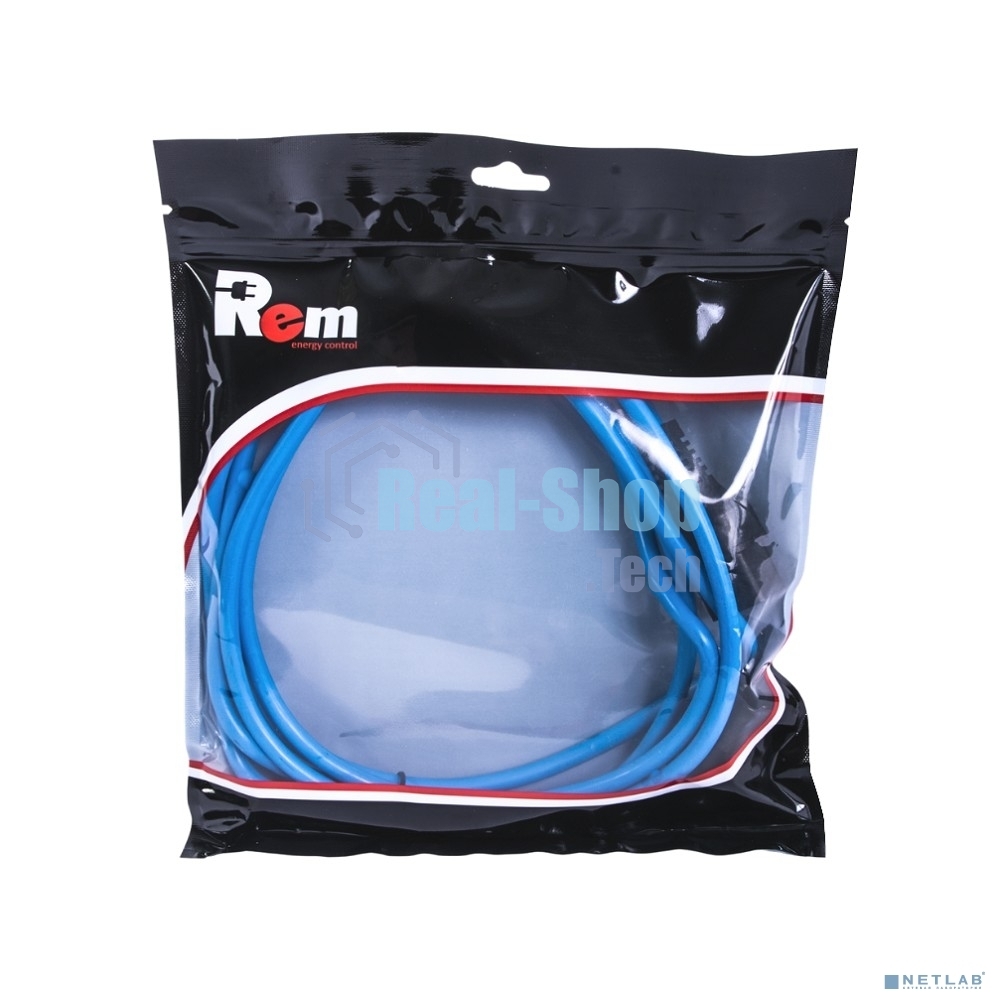 Шнур питания с фиксатором REM IEC 60320 C19/IEC 60320 C20, 16 А/250 В (3 x 1,5), длина 1,8 м, синий R-16-Cord-C19-C20-1.8-Blue