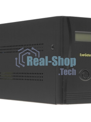 Источник бесперебойного питания ExeGate Smart LB-2200.LCD.AVR.4SH.USB (2200VA/1300W, цветной LCD, AVR, 4*Schuko, USB, батарея 12V 9Ah - 2 шт., металлический корпус, Black)