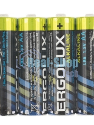 Элемент питания алкалиновый Ergolux LR6 Alkaline BP-24 (уп.24шт)