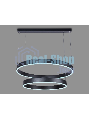 Светильник Ambrella light FA6618/2 BK черный 119W D600/800*750 (ПДУ РАДИО 2.4G)