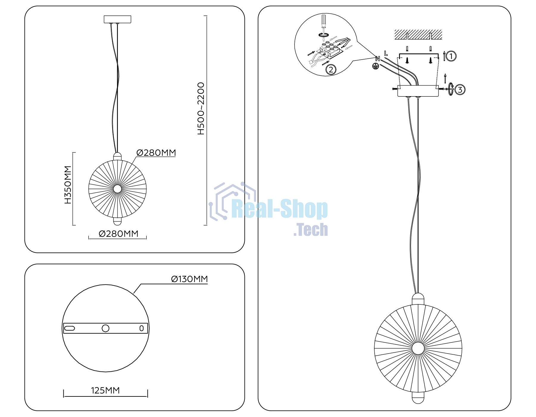 Светильник Ambrella light LH31147 BS/CL латунь/прозрачный 13W 3000K 280*60*350
