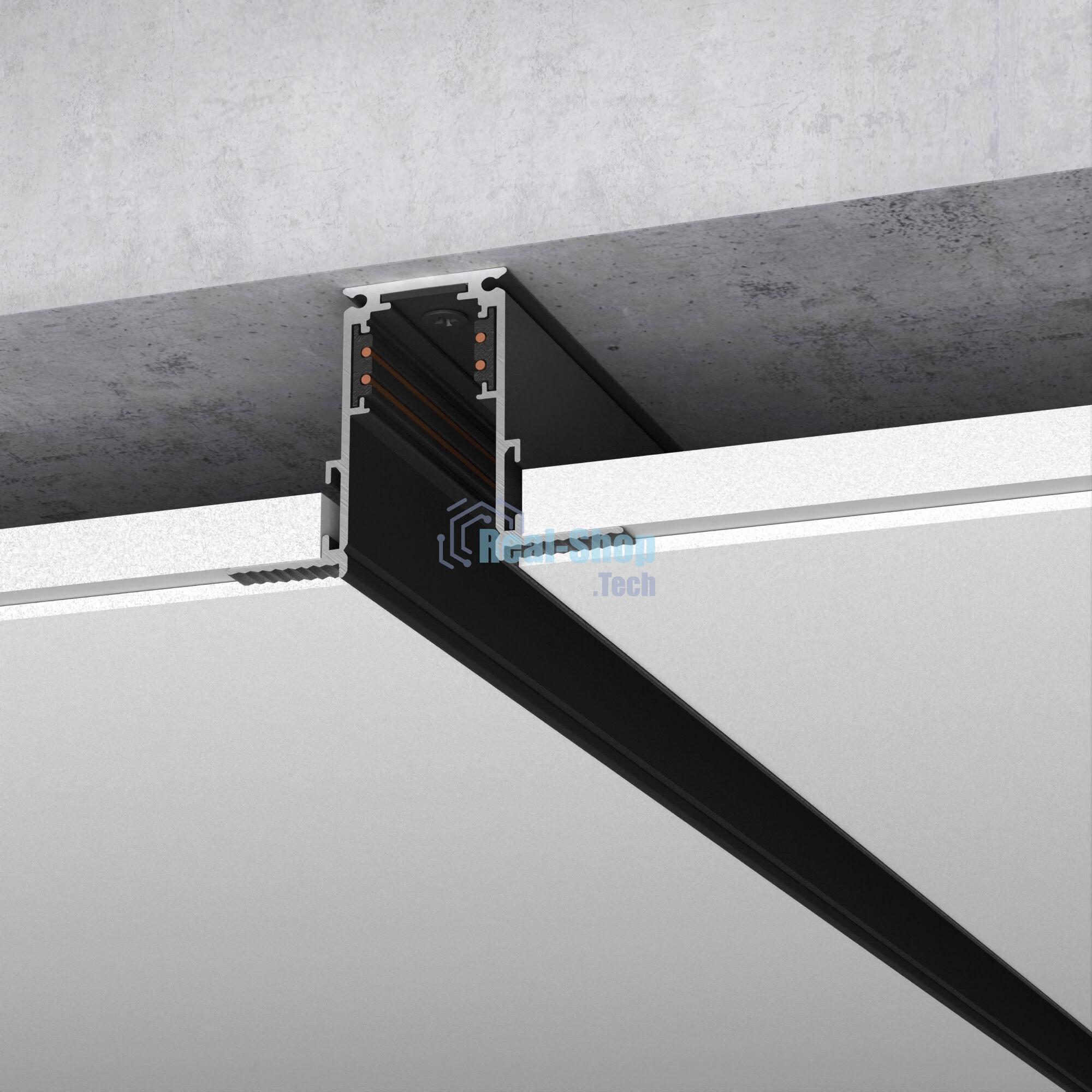 Slim Magnetic Шинопровод встраиваемый (черный) (3м) 85128/00