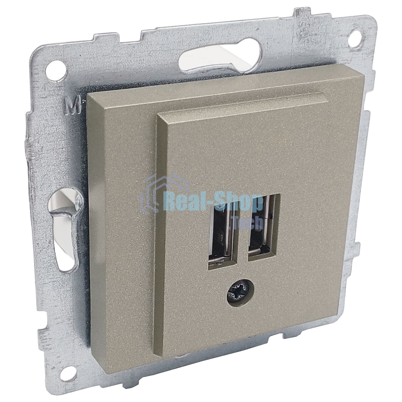 Ovivo Механизм розетки USB 5V-2A (2 порта), антрацит, 600-000313-247