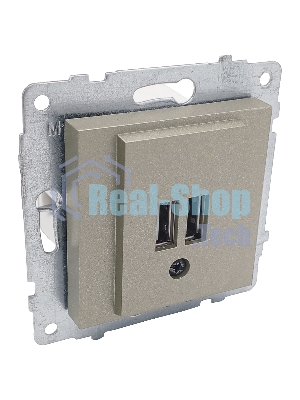 Ovivo Механизм розетки USB 5V-2A (2 порта), антрацит, 600-000313-247