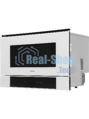 Встраиваемая микроволновая печь Bosch BFL7221W1 белый, 21 л, 900 Вт, переключатели - сенсор, поворотный механизм